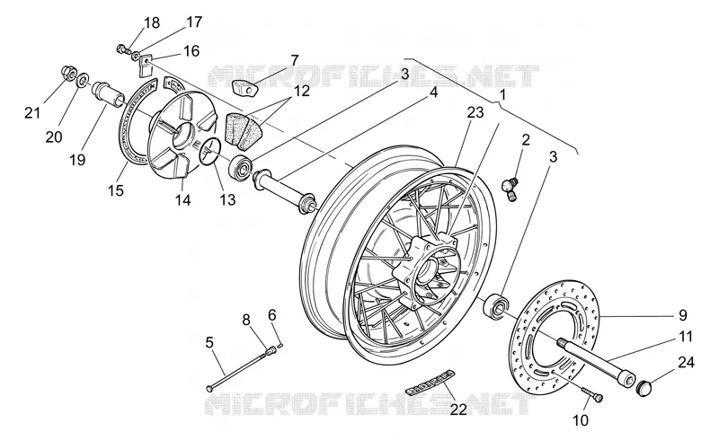 Roue arrière MOTO GUZZI MOTO-GUZZI-MOTORCYCLES 1100 CALIFORNIA 2002  California EV Touring PI