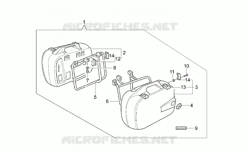 Side cases MOTO GUZZI MOTO-GUZZI-MOTORCYCLES 1100 CALIFORNIA 1998  California EV (V11 EV USA)