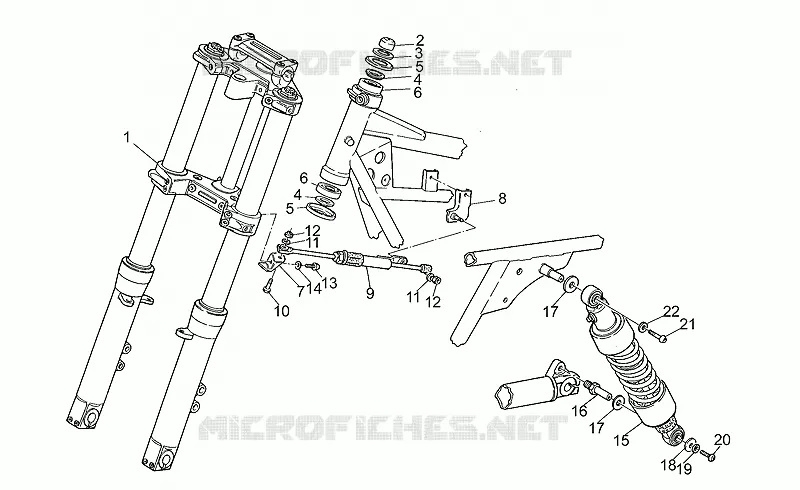 Suspension avant/arriere MOTO GUZZI MOTO-GUZZI-MOTORCYCLES 1100 CALIFORNIA 1997  California EV (V11 EV USA)