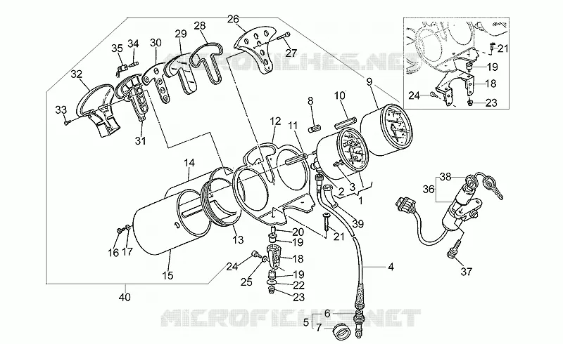 Tableau de bord MOTO GUZZI MOTO-GUZZI-MOTORCYCLES 1100 CALIFORNIA 1999  California EV (V11 EV USA)