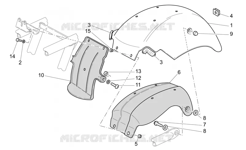 Garde-boue Ar. MOTO GUZZI MOTO-GUZZI-MOTORCYCLES 1100 CALIFORNIA 2003  California EV PI
