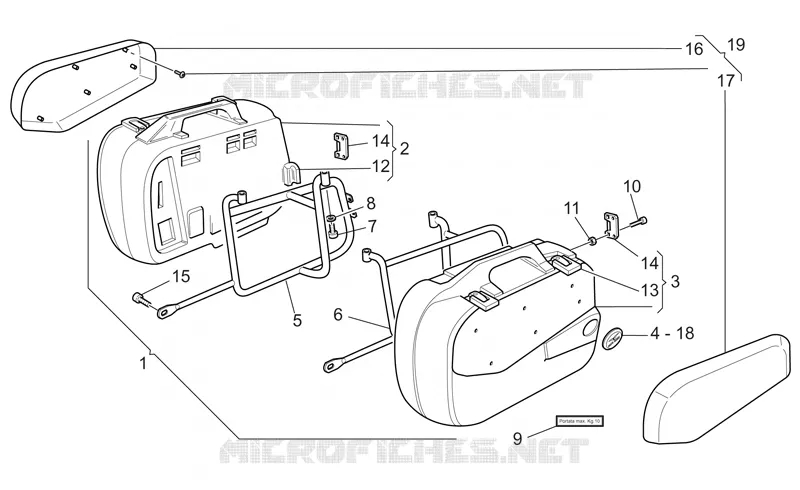 Side cases MOTO GUZZI MOTO-GUZZI-MOTORCYCLES 1100 CALIFORNIA 2004  California EV PI