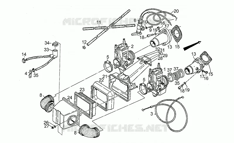 Alimentation MOTO GUZZI MOTO-GUZZI-MOTORCYCLES 1000 CALIFORNIA 1985  California II