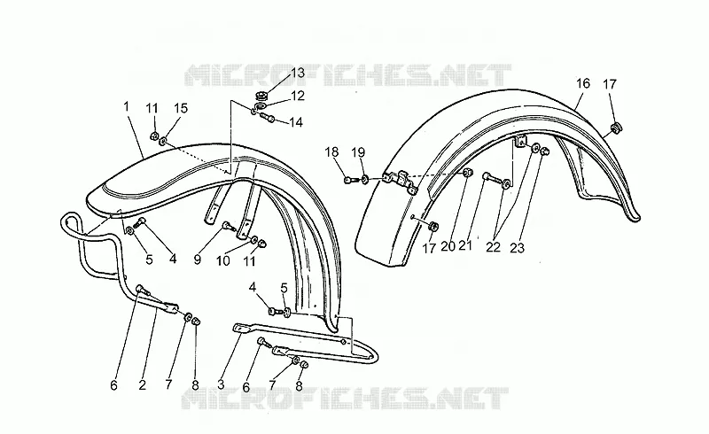 Garde-boue MOTO GUZZI MOTO-GUZZI-MOTORCYCLES 1000 CALIFORNIA 1984  California II
