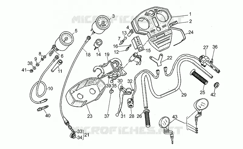 T. de bord-commandes MOTO GUZZI MOTO-GUZZI-MOTORCYCLES 1000 CALIFORNIA 1986  California II