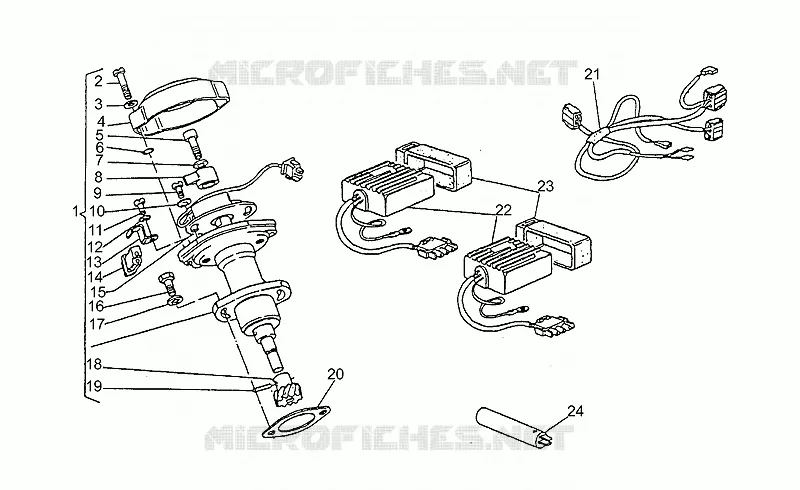 Allum.él. d. mot.VT032931 MOTO GUZZI MOTO-GUZZI-MOTORCYCLES 1000 CALIFORNIA 1990  California III Carburatori