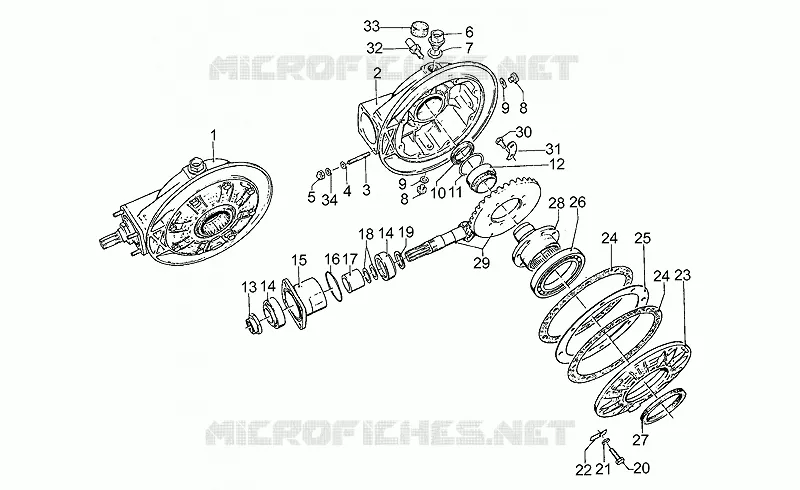 Couple conique MOTO GUZZI MOTO-GUZZI-MOTORCYCLES 1000 CALIFORNIA 1991  California III Carburatori