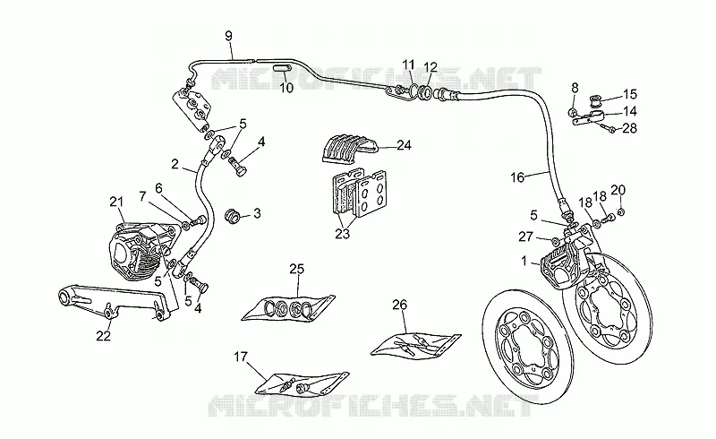 Pince frein MOTO GUZZI MOTO-GUZZI-MOTORCYCLES 1000 CALIFORNIA 1989  California III Carburatori
