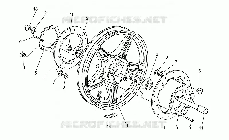 Roue AV alliage MOTO GUZZI MOTO-GUZZI-MOTORCYCLES 1000 CALIFORNIA 1993  California III Carburatori