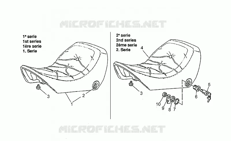 Selle pilote-1e-2e série MOTO GUZZI MOTO-GUZZI-MOTORCYCLES 1000 CALIFORNIA 1990  California III Carburatori