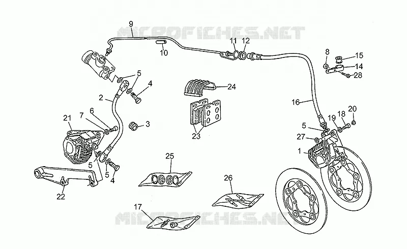 Pince frein MOTO GUZZI MOTO-GUZZI-MOTORCYCLES 1000 CALIFORNIA 1989  California III Carburatori Carenato