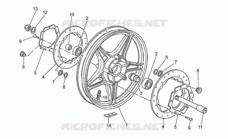 Roue AV alliage MOTO GUZZI MOTO-GUZZI-MOTORCYCLES 1000 CALIFORNIA 1988  California III Carburatori Carenato