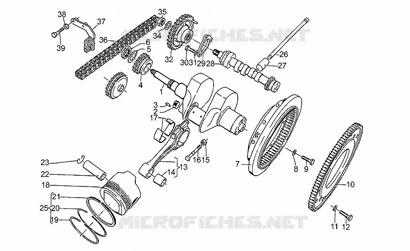 Arbre moteur MOTO GUZZI MOTO-GUZZI-MOTORCYCLES 1000 CALIFORNIA 1990  California III Iniezione