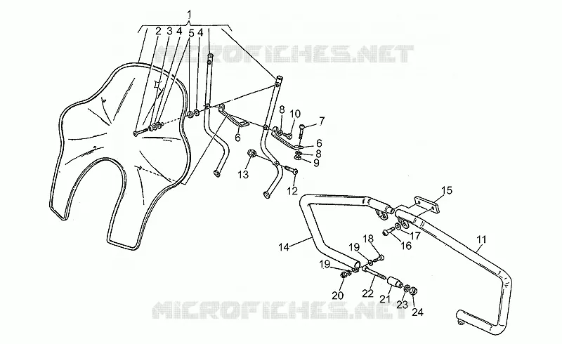 Pare-brise-pare-chocs AV MOTO GUZZI MOTO-GUZZI-MOTORCYCLES 1000 CALIFORNIA 1991  California III Iniezione