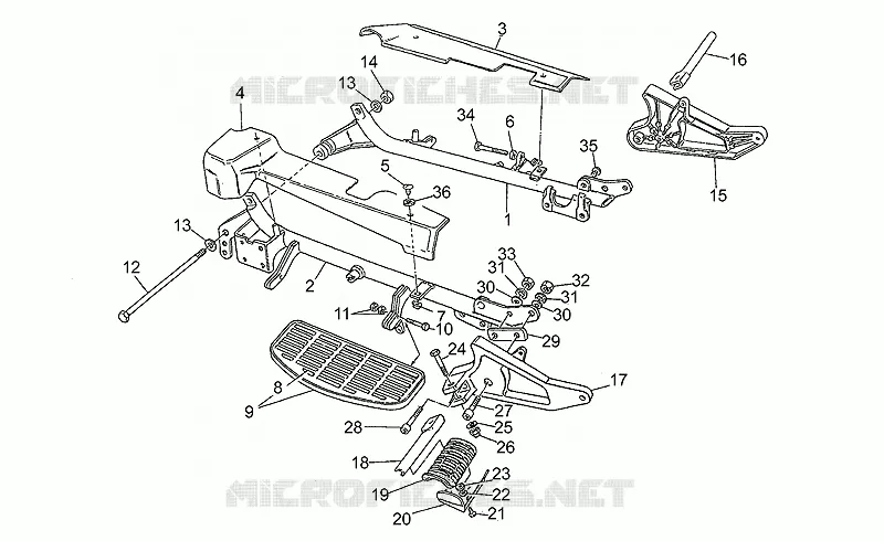 Repose-Pieds MOTO GUZZI MOTO-GUZZI-MOTORCYCLES 1000 CALIFORNIA 1992  California III Iniezione