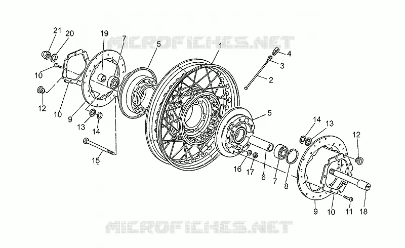 Roue AV ray.1991 (D-CH-A) MOTO GUZZI MOTO-GUZZI-MOTORCYCLES 1000 CALIFORNIA 1991  California III Iniezione