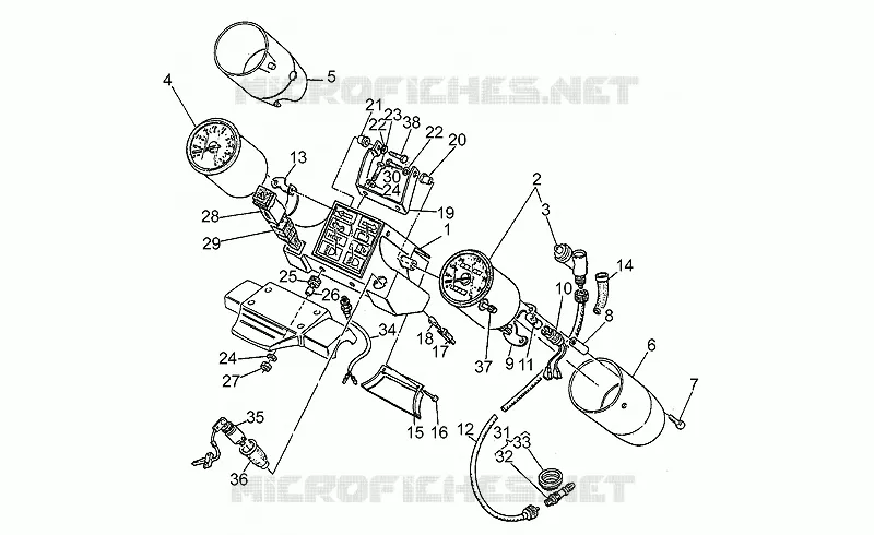 Tableau de bord MOTO GUZZI MOTO-GUZZI-MOTORCYCLES 1000 CALIFORNIA 1993  California III Iniezione