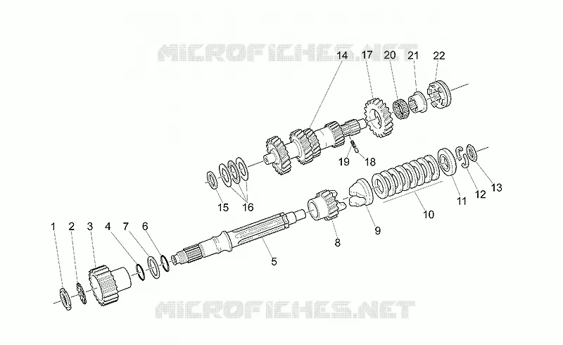 ARBRE PRIMAIRE BOITE DE VITESSES MOTO GUZZI MOTO-GUZZI-MOTORCYCLES 1100 CALIFORNIA 1999  California Jackal