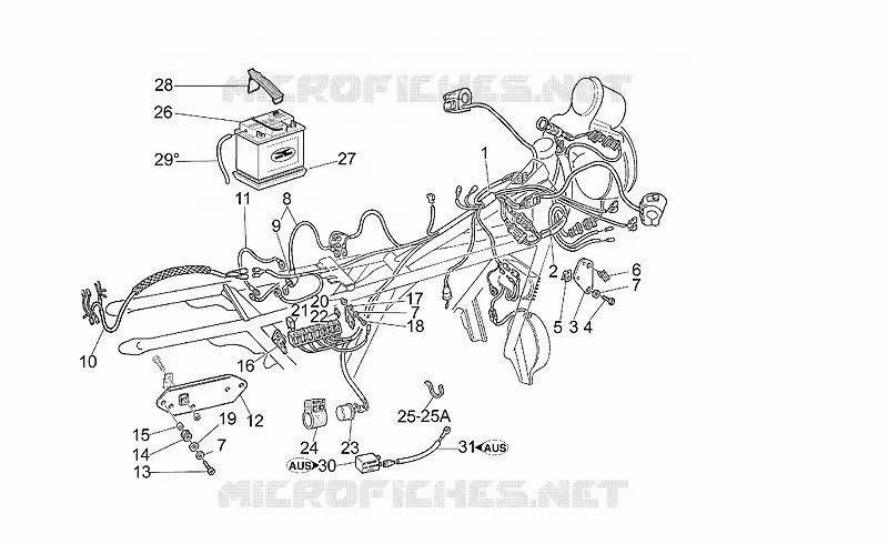 Circuit electrique MOTO GUZZI MOTO-GUZZI-MOTORCYCLES 1100 CALIFORNIA 1999  California Jackal