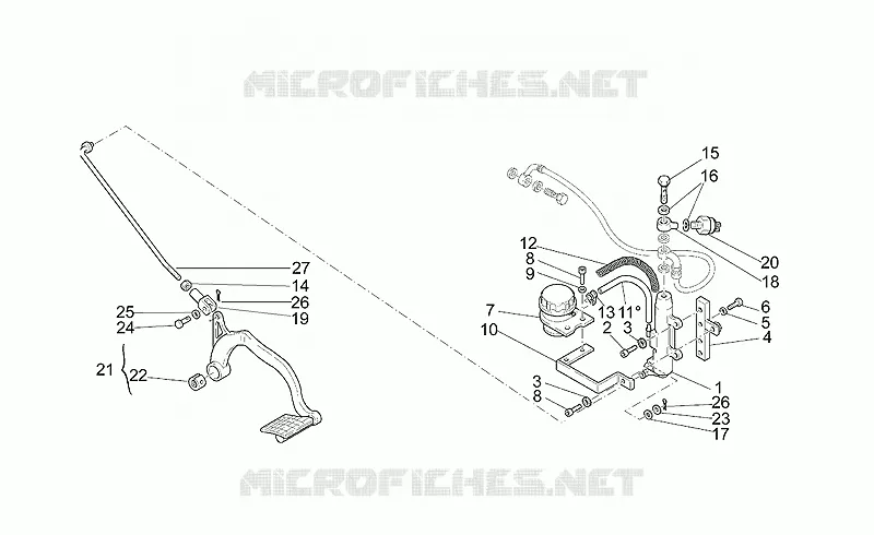 Pompe frein arrière MOTO GUZZI MOTO-GUZZI-MOTORCYCLES 1100 CALIFORNIA 2001  California Jackal