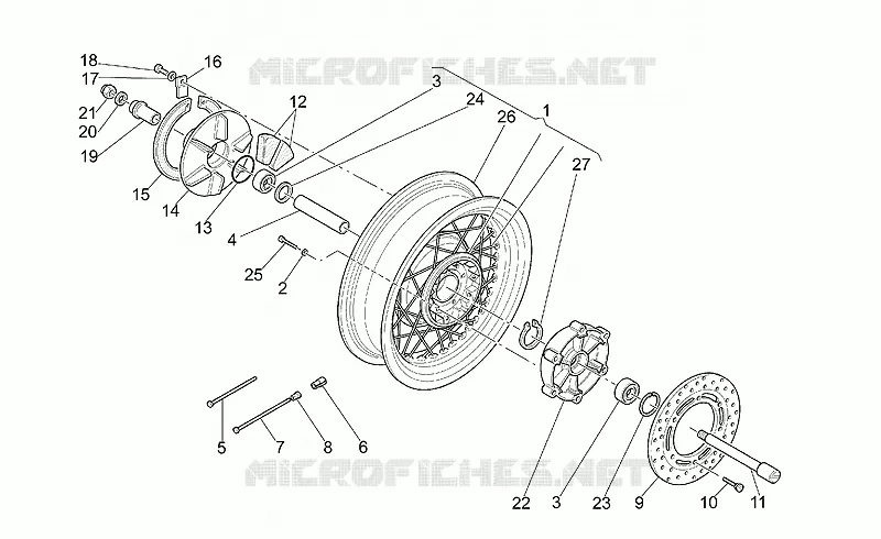 Roue arrière MOTO GUZZI MOTO-GUZZI-MOTORCYCLES 1100 CALIFORNIA 2001  California Jackal
