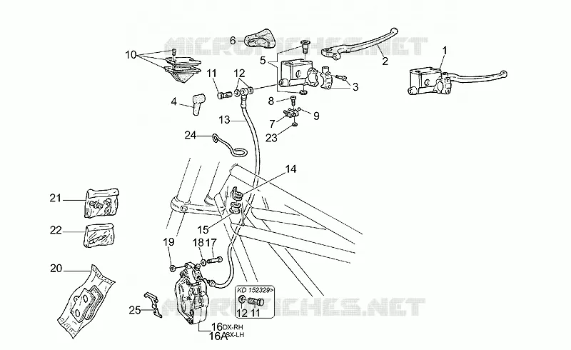 Sys.frein avant MOTO GUZZI MOTO-GUZZI-MOTORCYCLES 1100 CALIFORNIA 2001  California Jackal