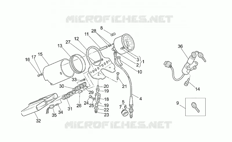 Tableau de bord MOTO GUZZI MOTO-GUZZI-MOTORCYCLES 1100 CALIFORNIA 1999  California Jackal