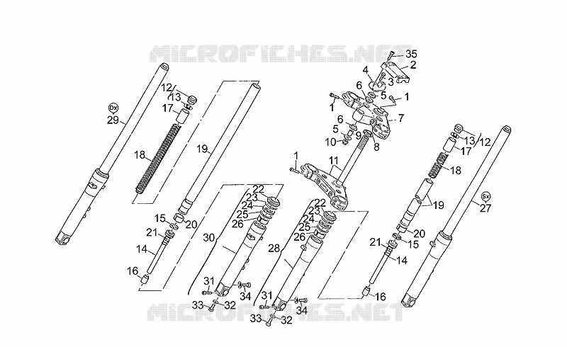 Fourche AV KD131645> MOTO GUZZI MOTO-GUZZI-MOTORCYCLES 1100 CALIFORNIA 2000  California Special