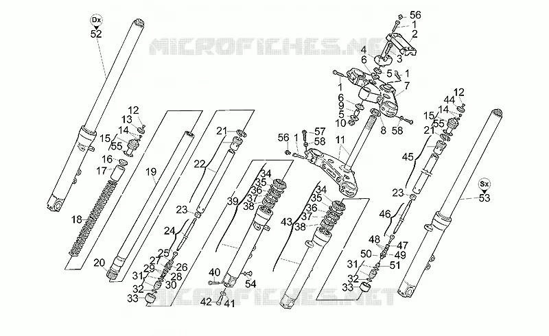 Fourche AV<KD131644 MOTO GUZZI MOTO-GUZZI-MOTORCYCLES 1100 CALIFORNIA 2000  California Special