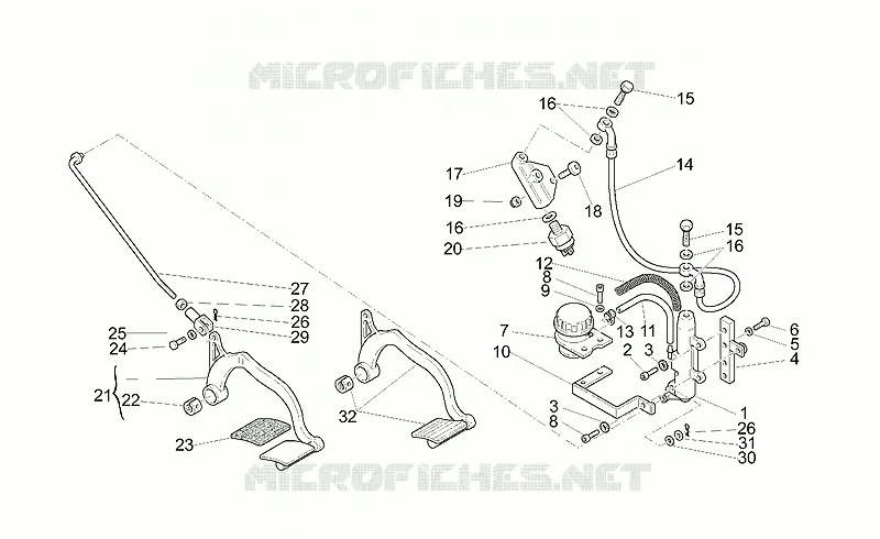 Pompe frein arrière MOTO GUZZI MOTO-GUZZI-MOTORCYCLES 1100 CALIFORNIA 2000  California Special