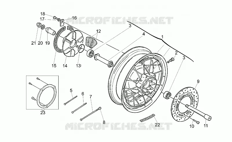 Roue AR<KD131644 MOTO GUZZI MOTO-GUZZI-MOTORCYCLES 1100 CALIFORNIA 1999  California Special