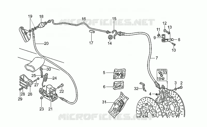 Syst. frein AV g./AR MOTO GUZZI MOTO-GUZZI-MOTORCYCLES 1100 CALIFORNIA 2000  California Special