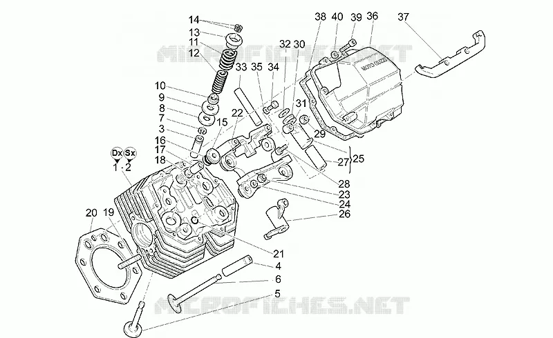 Tête cylindre MOTO GUZZI MOTO-GUZZI-MOTORCYCLES 1100 CALIFORNIA 1999  California Special