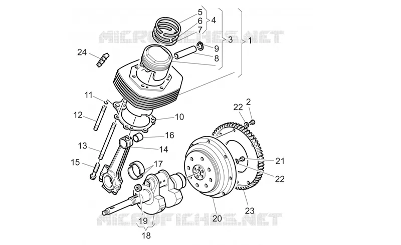 Embiellage - Piston MOTO GUZZI MOTO-GUZZI-MOTORCYCLES 1100 CALIFORNIA 2002  California Special Sport - Aluminium PI