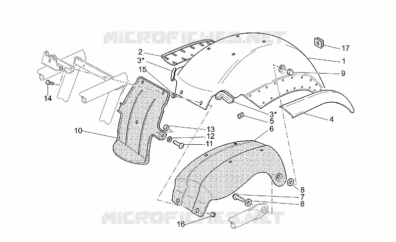 Garde-boue Ar. MOTO GUZZI MOTO-GUZZI-MOTORCYCLES 1100 CALIFORNIA 2001  California Special Sport
