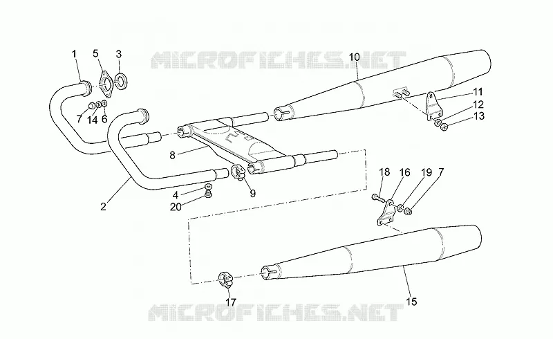 Groupe echappement MOTO GUZZI MOTO-GUZZI-MOTORCYCLES 1100 CALIFORNIA 2001  California Special Sport