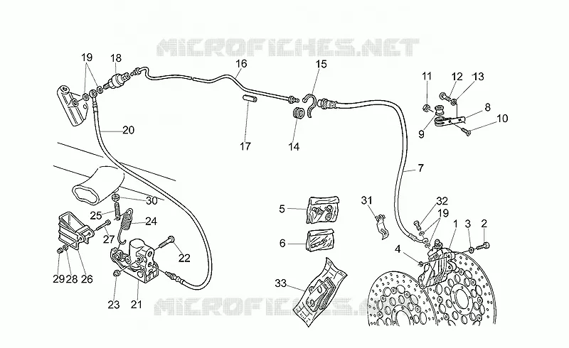 Sys.frein arrière MOTO GUZZI MOTO-GUZZI-MOTORCYCLES 1100 CALIFORNIA 2002  California Special Sport