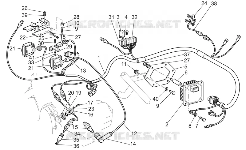 Installation electrique MOTO GUZZI MOTO-GUZZI-MOTORCYCLES 1100 CALIFORNIA 2002  California Stone/Metal PI