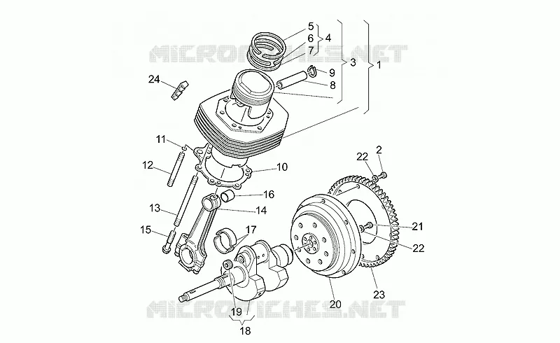 Arbre moteur MOTO GUZZI MOTO-GUZZI-MOTORCYCLES 1100 CALIFORNIA 2002  California Stone