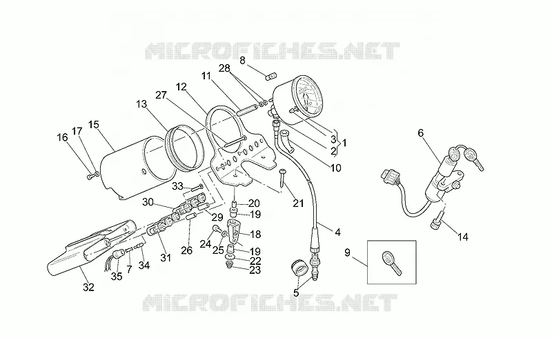 Tableau de bord MOTO GUZZI MOTO-GUZZI-MOTORCYCLES 1100 CALIFORNIA 2002  California Stone