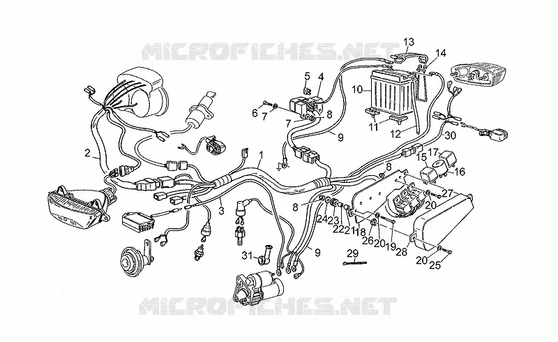 Circuit electrique MOTO GUZZI MOTO-GUZZI-MOTORCYCLES 1000 DAYTONA 1995  Daytona