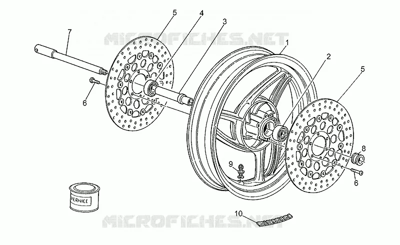 Roue Av. MOTO GUZZI MOTO-GUZZI-MOTORCYCLES 1000 DAYTONA 1995  Daytona