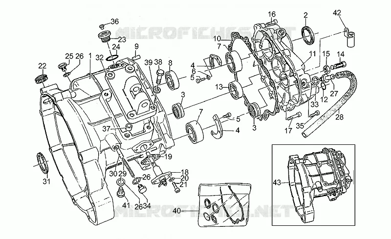 Carter de boîte vitesses MOTO GUZZI MOTO-GUZZI-MOTORCYCLES 1000 DAYTONA 1998  Daytona RS