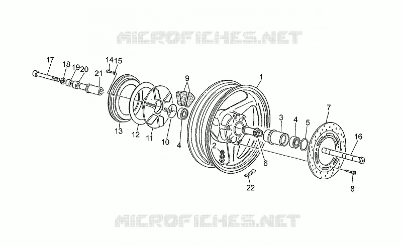 Roue arrière MOTO GUZZI MOTO-GUZZI-MOTORCYCLES 1000 DAYTONA 1997  Daytona RS