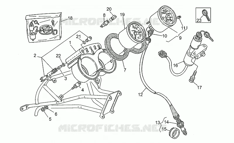 Tableau de bord MOTO GUZZI MOTO-GUZZI-MOTORCYCLES 1000 DAYTONA 1997  Daytona RS