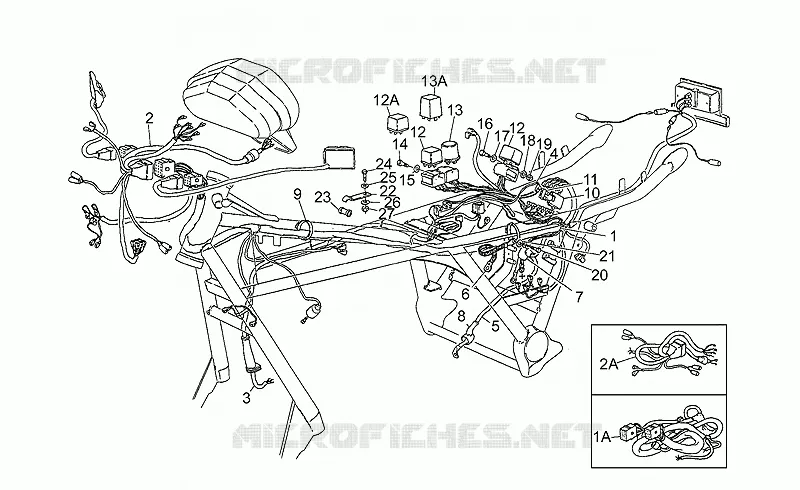 Circuit electrique MOTO GUZZI MOTO-GUZZI-MOTORCYCLES 1000 LE-MANS 1987  Le Mans