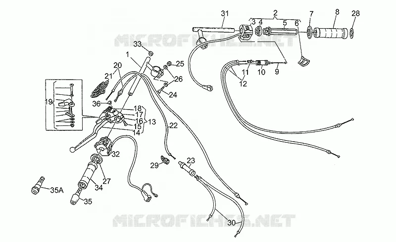 Guidon - commandes1988 MOTO GUZZI MOTO-GUZZI-MOTORCYCLES 1000 LE-MANS 1993  Le Mans