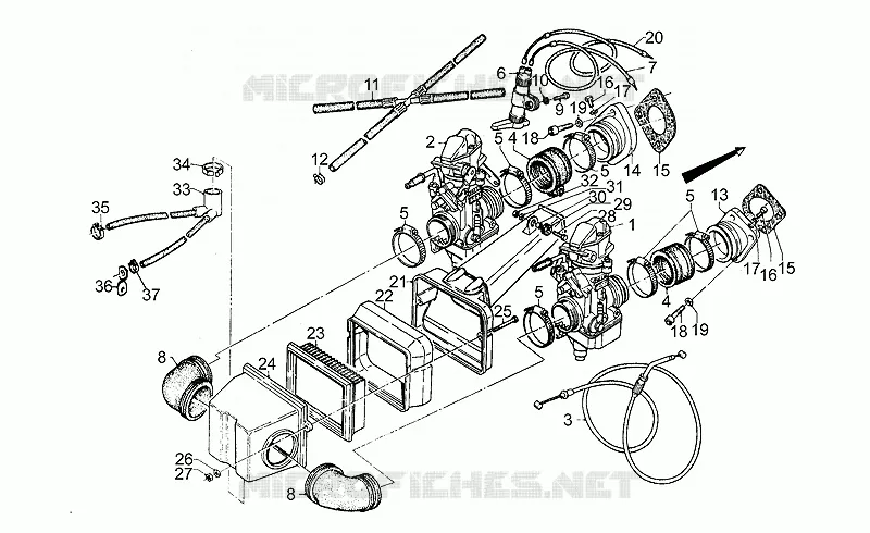 Alimentation MOTO GUZZI MOTO-GUZZI-MOTORCYCLES 850 LE-MANS 1983  Le Mans III