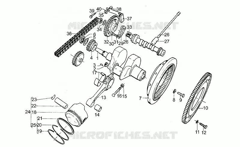 Arbre moteur MOTO GUZZI MOTO-GUZZI-MOTORCYCLES 850 LE-MANS 1981  Le Mans III