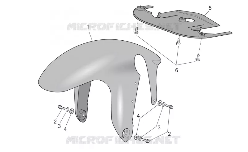 Garde-boue Av. MOTO GUZZI MOTO-GUZZI-MOTORCYCLES 1200 MGS-01 2007  MGS-01 Corsa